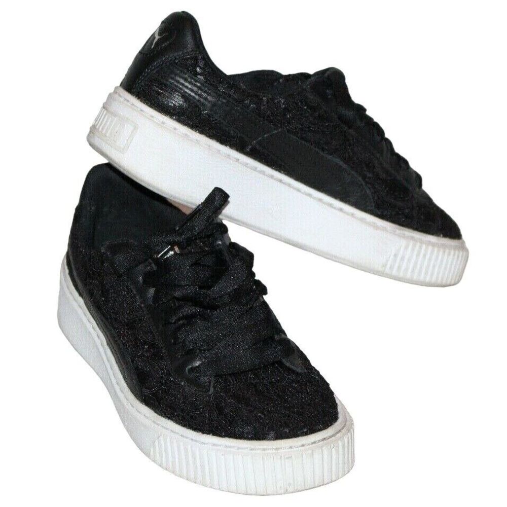 Puma Basket FO 1.5" Platform Sneakers Size 6.5 Women's Shoes Panther 364091-02